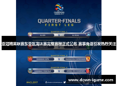 亚冠精英联赛东亚区淘汰赛完整赛程正式公布 赛事角逐引发热烈关注